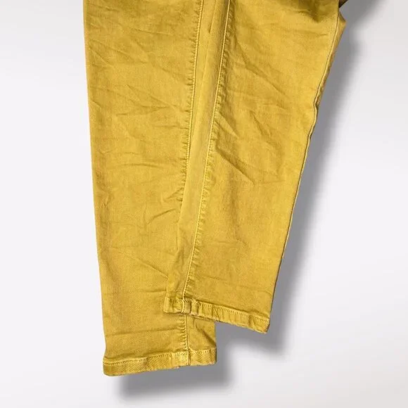Q2 Yellow High Rise Skinny Jeans Button Fly Size 6 - Picture 5 of 9